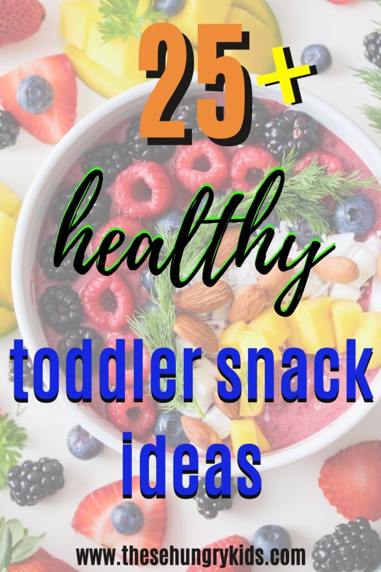 Stuck on what to feed your toddler? These easy and healthy toddler snack ideas will fix your snack rut! With over 25 snack ideas for kids, your problem is solved!