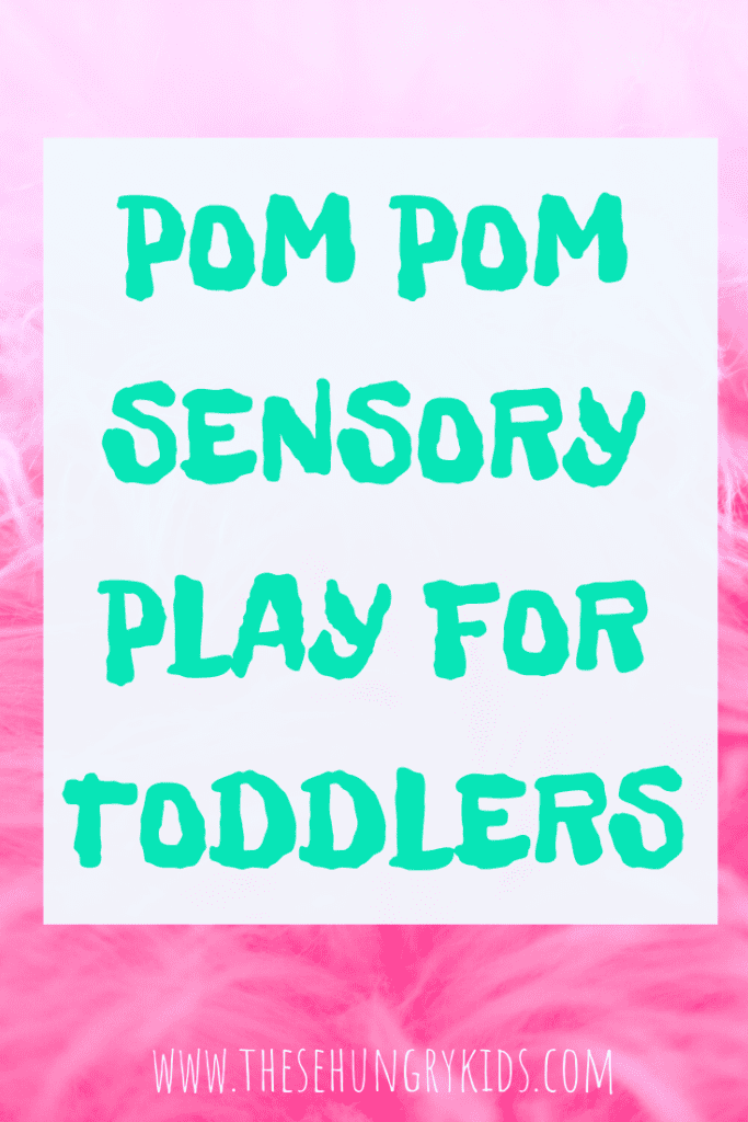 pom pom sensory play for toddlers www.thesehungrykids.com