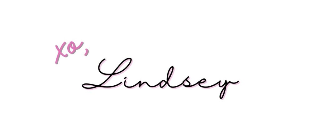 signature xo Lindsey