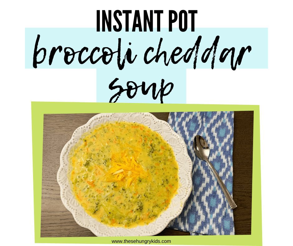 Instant Pot Broccoli Cheddar Soup is an easy weeknight meal your family will love! If you love Panera Bread’s Broccoli Cheddar Soup, you’re sure to love this one as well. This is a less than 20 minute meal that’s loaded with vegetables! This easy broccoli cheddar soup is go-to winter recipe! #instantpot #easydinnerrecipe