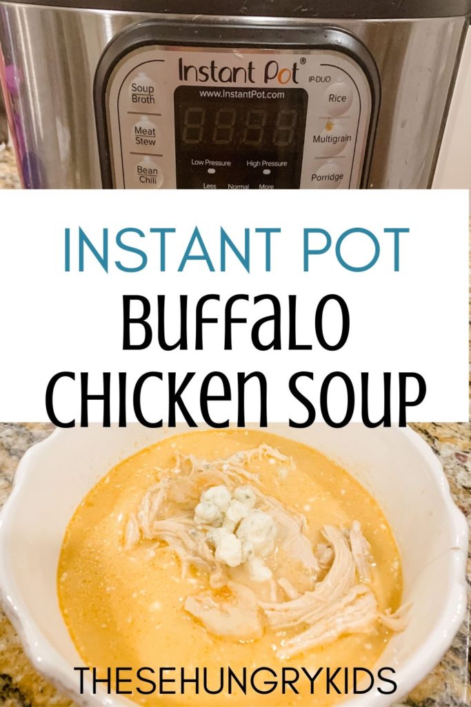 Easy Instant Pot buffalo chicken soup will put an amazing dinner on the table in under an hour!
