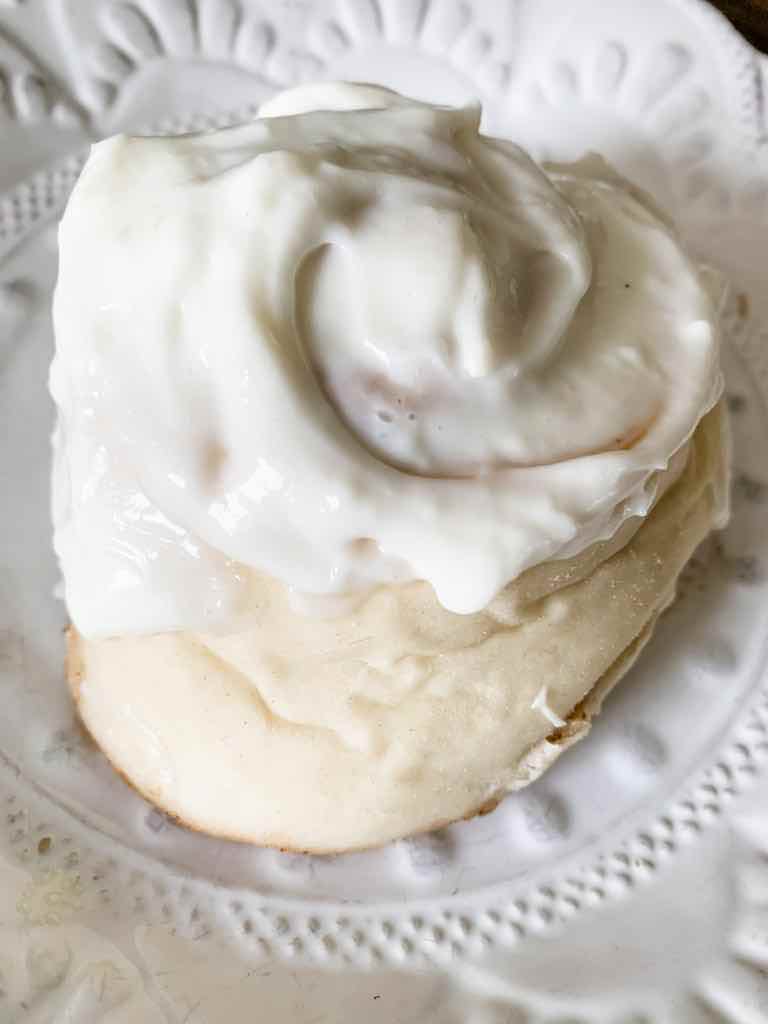 frosted homemadecinnamon rolls