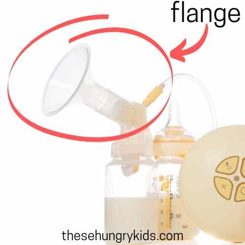 breast pump flange - make sure you have the right size flange for your breast pump