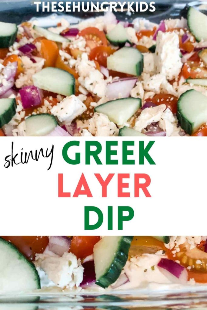 skinny greek layer dip is a healthy dip that is easy to make!
