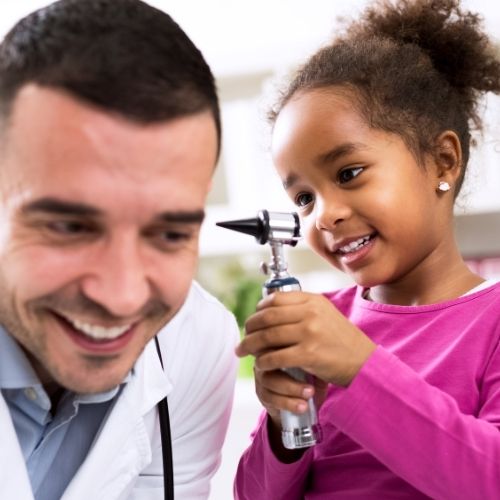 child with pediatrician