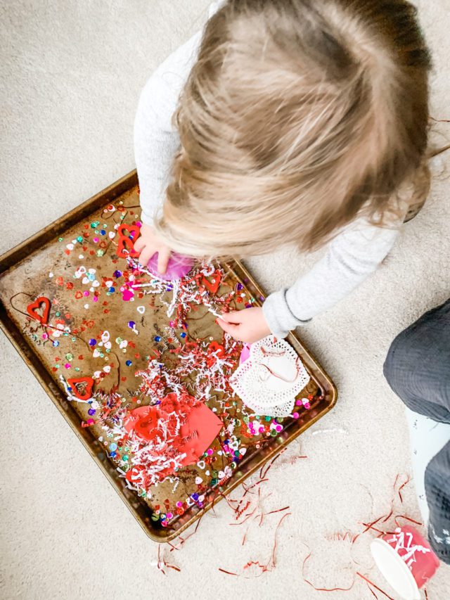 Toddler Approved: Valentine's Day Loose Parts Play - These Hungry Kids