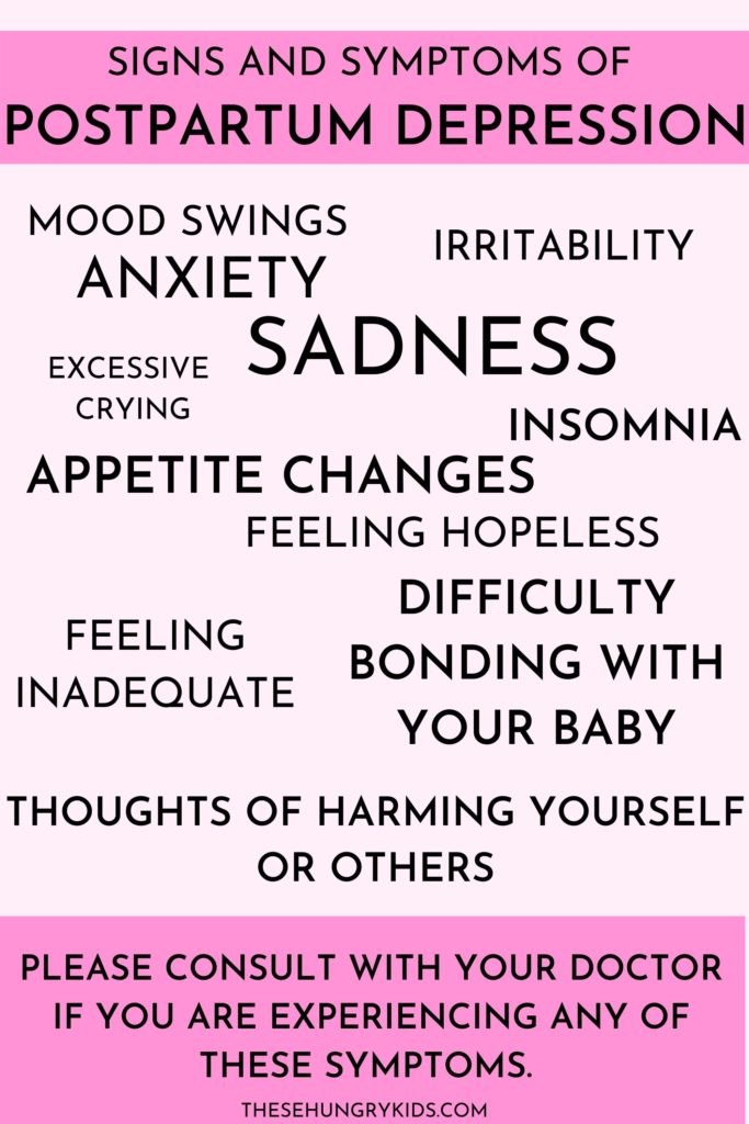signs and symptoms of postpartum depression