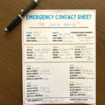 Emergency Contact Sheet For Babysitters - Printable Template - These ...