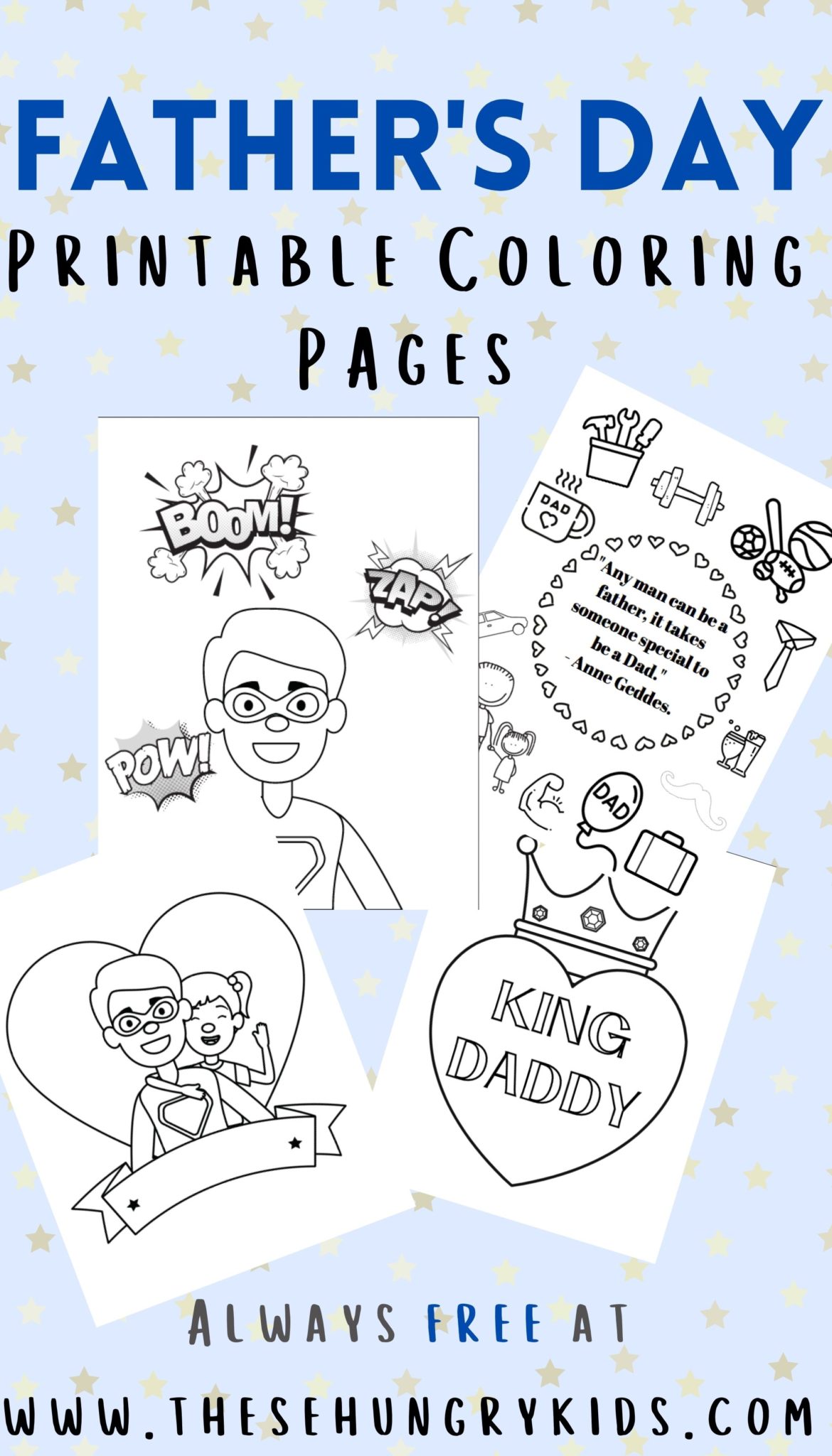 Father's Day Coloring Pages (Free Printables!) - These Hungry Kids