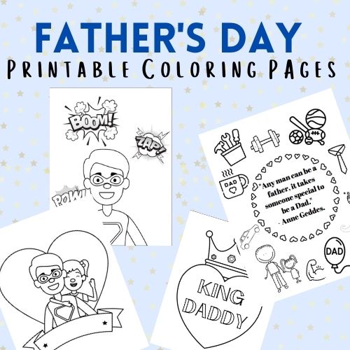 Father's Day Printable Coloring Pages