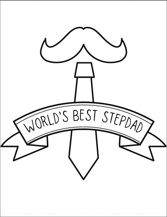 world's best stepdad coloring page