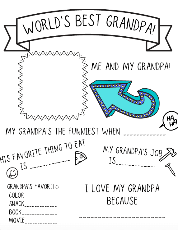 fathers day printable for grandpa