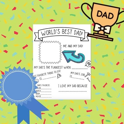 world's best dad free printable