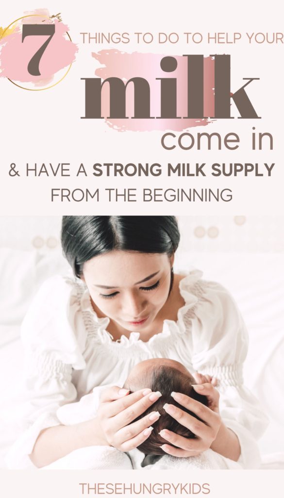 help milk supply come in