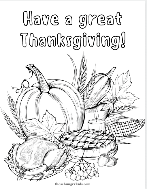 have a great thanksgiving coloring page 