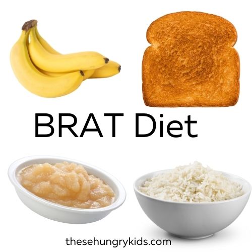 banana rice applesauce toast BRAT diet