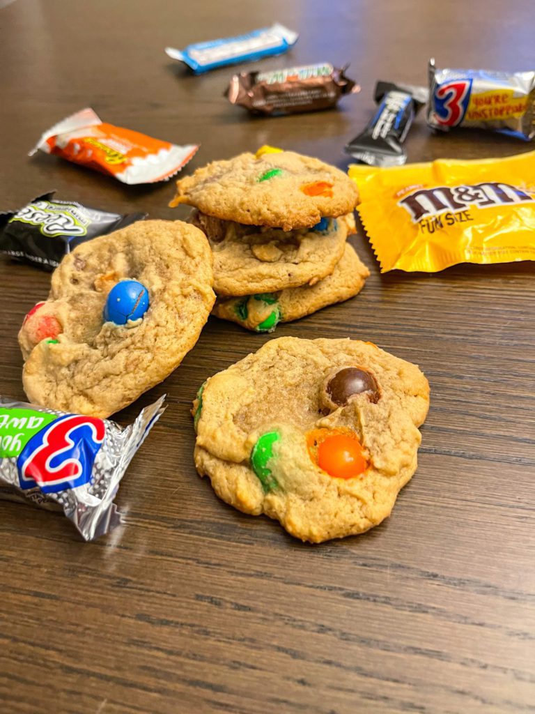 Halloween candy cookies