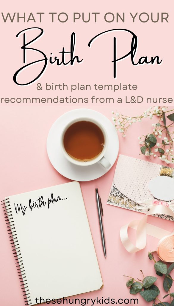 writing a birth plan 